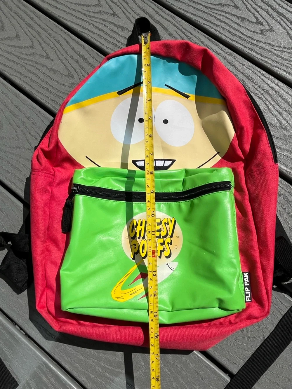 South Park Eric Cartman Cheesy Poofs Reversible Flip Pak Backpack Character Bag